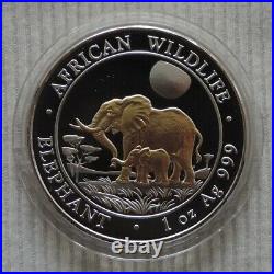 2020 ELEPHANT African wildlife 1 Oz Silver Gold Gilded Coin Somalia