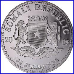 #1043898 Coin, Somalia, Elephant, 100 Shillings, 2015, Proof, MS, Silve