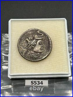 15.75g Ancient Demetrius Of Bacteria Elephant Hat Solid Silver Coin Rare! #S534