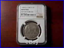 1944 Belgian Congo Elephant 50 Francs silver coin NGC AU