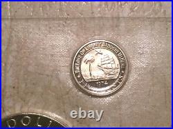 1974 LIBERIA State Map with Elephant OLD VINTAGE $5 Proof Silver 7 Coin SET