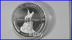 1987 Namibia 5 Oz. Elephant Silver Proof Coin