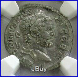 198 217 Ad Silver Roman Denarius Caracalla Elephant Coin Ngc Choice Vf 5/4
