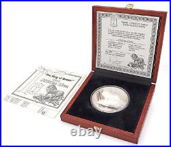 1992 Equatorial Guinea Elephant & Lion Proof Coin 7000 Francos. 9999 Silver 500g