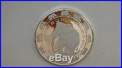 1993 Benin 6000 Francs Elephant Silver Proof coin