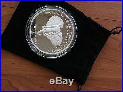 1995 Equatorial Guinea Elephant 5 Oz Silver Proof Coin Rare mintage 555 Only