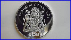 1997 Malawi 5 Kwacha Elephant Silver Proof Coin