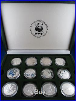 1998 200bath Thailand Silver Proof Coin Wwf Conserving Nature Elephant -rare