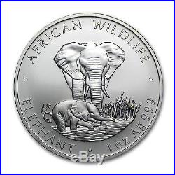 1999 1 oz Silver Zambian Elephant Coin Brilliant Uncirculated SKU #85499