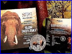 1/2oz. 999 SilverEndangered Animal SpeciesASIAN ELEPHANTProof Coin COA, CAP, BOX