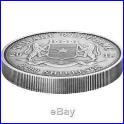 1 kg kilo 2015 Somalian African Antiqued Elephant Silver Coin