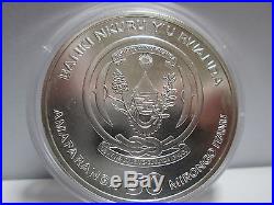 1 oz silver coin Rwanda Ruanda African Ounce 2009 BU Elephant