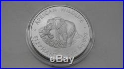 2000 Zambia 5000 Kwacha Elephant Silver MATTE Finish coin