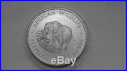 2000 Zambia 5000 Kwacha Elephant Silver Matte Finish Coin