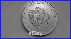 2000 Zambia 5000 Kwacha Elephant Silver Matte Finish Coin