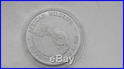 2001 Zambia 5000 Kwacha Elephant Silver Uncirculated coin