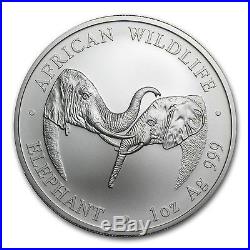 2002 1 oz Silver Zambian Elephant Coin Brilliant Uncirculated SKU #85500