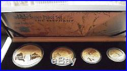 2002 South Africa Elephant Silver 4 Coin Set with CoA and OGP