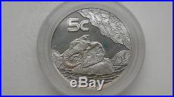 2002 South Africa Elephant Silver 4 Coin Set with CoA and OGP