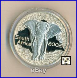 2002 South africa Wildlife Elephant 50C Proof Silver Coin (OOAK)