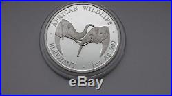 2002 Zambia 5000 Kwacha Elephant 1 oz Silver PROOF coin