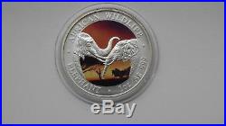 2002 Zambia 5000 Kwacha Elephant 1 oz Silver colored coin