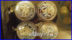 2004-2015 Somalia Silver Elephant Coin Set with Box and CoA