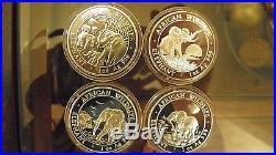 2004-2015 Somalia Silver Elephant Coin Set with Box and CoA