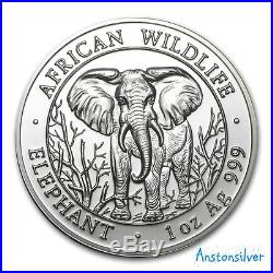 2004 Somalia Elephant GEM BU. 999 Silver Uncirculated