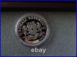 2004 Somalia Elephant Prestige set 4 silver coins First year issue