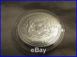 2004 Somalian silver elephant coin-first year of elephant series
