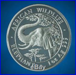2005-2006-2007- 2008 4 coin set SOMALIA African Wildlife ELEPHANT + 2017 FREE