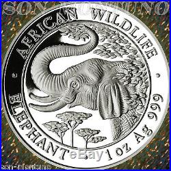 2005 SOMALIA African Wildlife ELEPHANT 1 OZ Silver Coin VERY HARD YEAR KEY DATE
