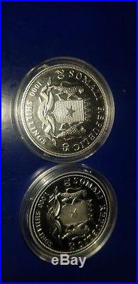 2005 Somalia Elephant 1 Oz Silver Coin Key To African Wildlife Series Somali