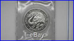 2005 Somalia Elephant silver BU coin sealed