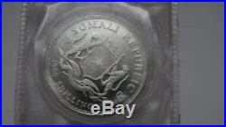 2005 Somalia Elephant silver BU coin sealed