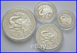 2005 Somalia Silver Proof African Wildlife Four Coin Set African Elephant