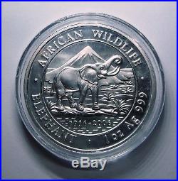 2006 Somali Elephant African Wildlife. 999 Silver Coin! Great investment