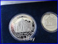 2006 Somalia 4-Coin 3.75 oz Silver Prestige Elephant Set nr 003/2000