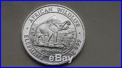 2006 Somalia Elephant Silver BU coin