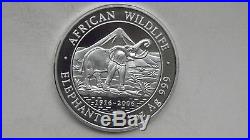 2006 Somalia Elephant Silver BU coin
