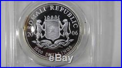 2006 Somalia Elephant Silver Proof coin