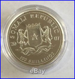 2007 Somalia Republic African Wildlife Elephant Silver 3 Coin Set with box & COA