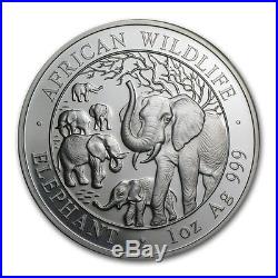 2008 1 oz Silver Bavarian Mint Somalia Elephant in Air-Tite Capsule