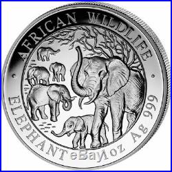 2008 1 oz Silver Somalia Elephant Coin BU CONDITION! PLACED IN AIRTIGHT CAPSULE