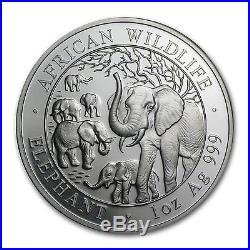 2008 1 oz Silver Somalian Elephant Brilliant Uncirculated SKU #60922