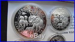 2008 African Wildlife Somalia Elephant Silver Proof Set