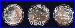 2008 Somalia 100 Shilling 3 Coin Silver Set Elephant FREE U. S. SHIPPING