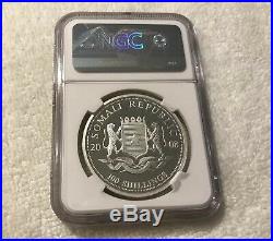 2008 Somalia African Wildlife Elephant 100 Shillings Silver Coin NGC Proof 70 UC