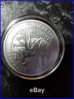 2008 Somalia Elephant 1oz. 999 silver